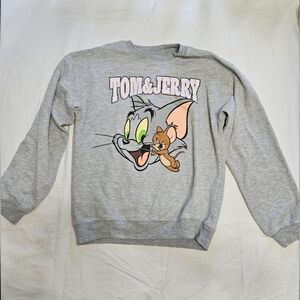 SALE! Women's Grey Tom and Jerry Sweatshirt (small)